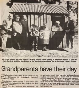 Newspaper - Newspaper Clipping - Digital Image, The Whittlesea Post, Grandparents have their Day [Bundoora Primary School 1988], 14/09/1988