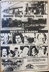 Newspaper - Newspaper Clipping - Digital Image, The Valley Voice, Diamond Village Shopping Centre, Watsonia, 1978, 27/07/1978