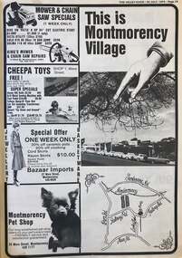 Newspaper - Newspaper Clipping - Digital Image, The Valley Voice, This is Montmorency Village 1978, 20/07/1978