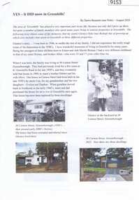 Article - Family History, Dawn Bennetts (nee Petts), YES - It DID snow in Greenhills, 08/2024