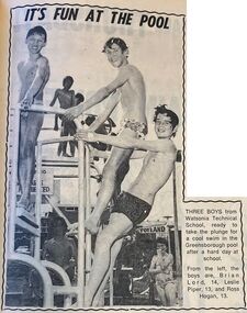 Newspaper - Newspaper Clipping - Digital Image, Diamond Valley News, It's fun at the pool 1971, 16/11/1971