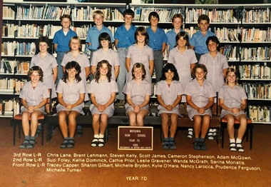 Photograph - School Photograph - Digital Image, Arthur Reed Photography, Watsonia High School WaHIGH 1985 Year 7D, 1985_