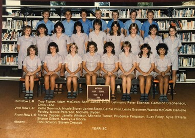 Photograph - School Photograph - Digital Image, Arthur Reed Photography, Watsonia High School WaHIGH 1986 Year 8C, 1986_