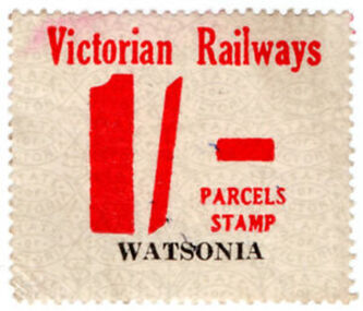 Ephemera - Stamp - Digital Image, Railways parcel stamp, 1958, 1958_