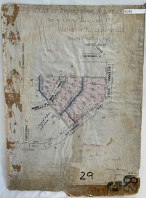 Poster - Planning Document, City of Heidelberg, Subdivision Plan # G 29 Part 1, Crown allotment 17, Greensborough, 1922