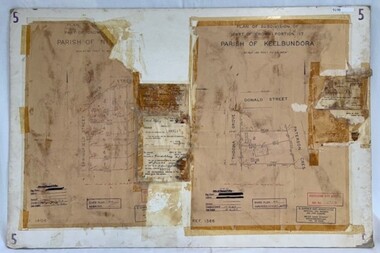 Poster - Planning Document, City of Heidelberg et al, Subdivision Plan # 5 - Crown Portion 17, Parish of Nillumbik, and Crown Portion18, Parish of Keelbundoora, 1925-1972