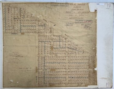 Poster - Planning Document, City of Heidelberg, Subdivision Plan # 19 - Parish of Keelbundoora, Crown Portion 16, Watsonia "Black's subdivision', 1924