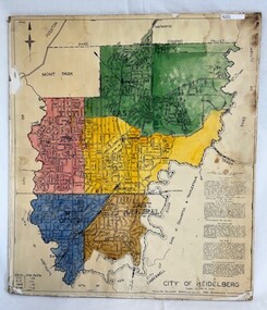 Poster - Map, City of Heidelberg, 1965c