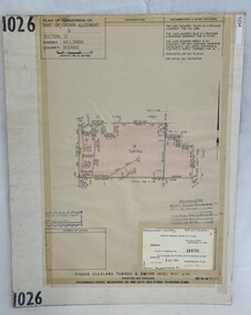 Poster - Planning Document, Shire of Diamond Valley et al, Subdivision Plan # 1026 - Parish of Nillumbik, County Bourke, Crown Allotment B Section 12, Eltham North, 1981-1984