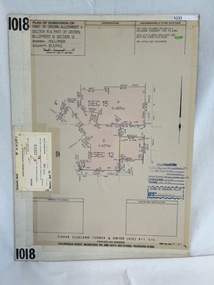 Poster - Planning Document, Shire of Diamond Valley et al, Subdivision Plan # 1018 - Parish of Nillumbik, County Bourke, Crown Allotment 4 Section 15, and Crown Allotment B Section 12, Eltham North, 1981-1982