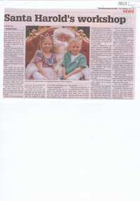 Article - Newspaper Clipping, The Senior News, Santa Harold's workshop, 07/12/2023