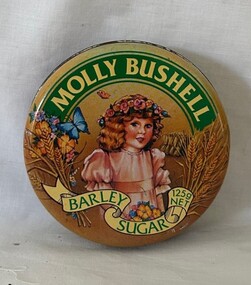 Container - Confectionery tin, Molly Bushell Barley Sugar, 1980s