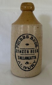 Container - Bottle, Phibbs Bros. Ginger Beer Bottle. Tallangatta & Albury, 1930s