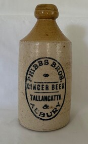 Container - Bottle, Phibbs Bros. Ginger Beer bottle. Tallangatta & Albury, 1930s
