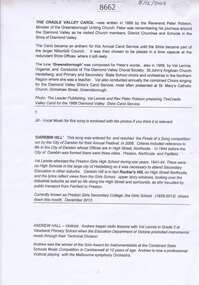 Document - Article, Diamond Valley Choral Society, Cradle Valley Carol and other musical pieces, performed by Diamond Valley Choral Society, 2023
