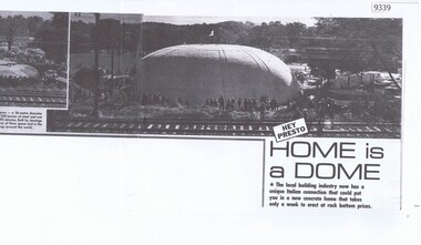 Magazine - Magazine Clipping, Australian Post Magazine, Hey Presto Home is a Dome, 01/11/1979