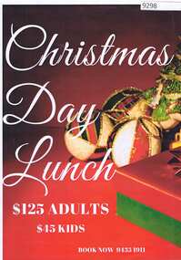 Flyer - Advertising Leaflet, Greensborough Hotel, Christmas Day Lunch - Greensborough Hotel 2024, 2024