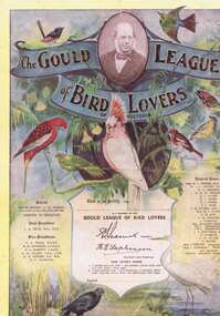 Certificate, The Gould League of Bird Lovers of Victoria, 1950c