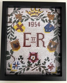 Photograph - Framed image, 1954 E II R tapestry print, 1954