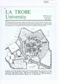 Memorabilia - Booklet, La Trobe University, La Trobe University Melbourne 1965-1966, 1965