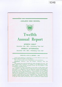 Booklet, Macleod High School, Macleod High School Twelfth Annual Report, 12/1965