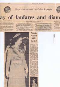 Newspaper - Newspaper Clipping, The Age, Day of fanfares and diamonds, 07/04/1970