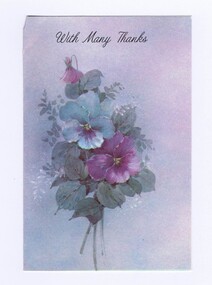Memorabilia - Card, Thank you card, 04/09/1970