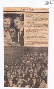 Memorabilia - Newspaper Clipping, Diamond Valley News, The Agora Theatre at La Trobe University, 20/03/1973