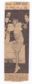 Memorabilia - Newspaper Clipping, The Age, Bride looked beaut in back of a ute, 20/03/1973