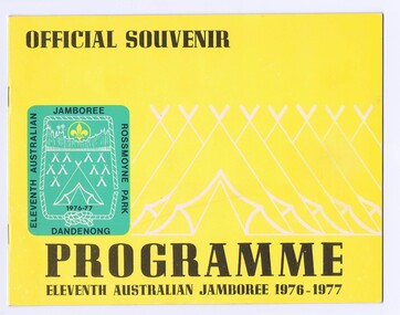 Memorabilia - Programme, The Scout Association of Australia - Victoria Branch, Official Souvenir Programme for Eleventh Australian Jamboree 1976-1977, 12/1976
