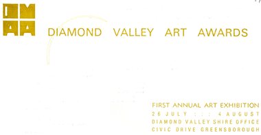 Memorabilia - Program, Diamond Valley Arts Society, Diamond Valley Art Awards 1974, 1974