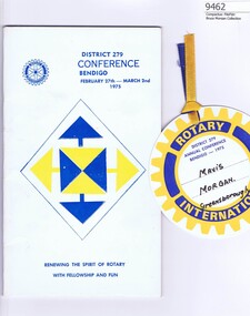 Memorabilia - Booklet, Rotary International, Rotary International District 279 Conference Bendigo 1975, 1975