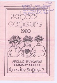 Memorabilia - Programme, Apollo Parkways Primary school, Apollo Parkways Primary School Concert 1980, 07/08/1980