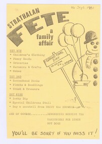 Memorabilia - Advertising Leaflet, Strathalan fete: a family affair, 1981