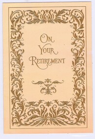Memorabilia - Card, Betty & Gordon John, Retirement Card, 07/1983