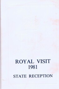Memorabilia - Programme and sticker, Government of Victoria, Royal Visit 1981: State Reception, 02/10/1981