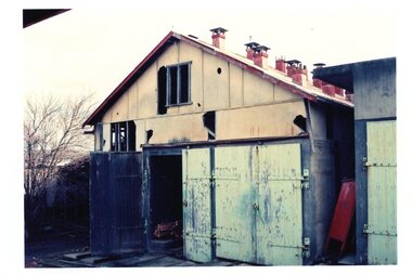 Photograph - Photograph Collection, Alison Lendoudis et al, Timber drying kilns at Briar Hill Timber 1996, 1996