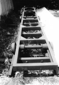 Photograph - Photograph Collection, Alison Lendoudis et al, Transfer trolley line at Briar Hill Timber 1996, 1996