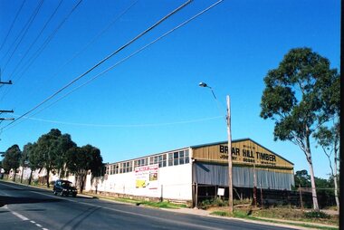 Photograph - Photograph Collection, Alison Lendoudis et al, Joinery building at Briar Hill Timber 1996, 1996