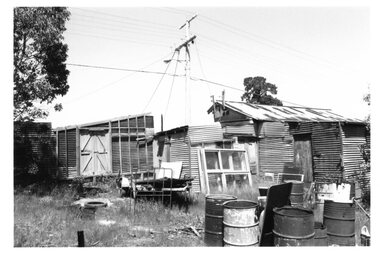 Photograph - Photograph Collection, Alison Lendoudis et al, Corrugated iron link from Purdy's to Briar Hill Timber, 1996