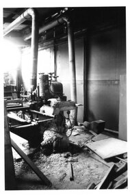 Photograph - Photograph Collection, Alison Lendoudis et al, “Dominion” single ended tenoner at Briar Hill Timber 1996, 1996