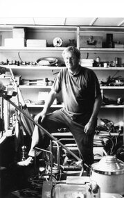 Photograph - Photograph Collection, Alison Lendoudis et al, Unknown staff member at Greensborough Hire Service 1996, 1996