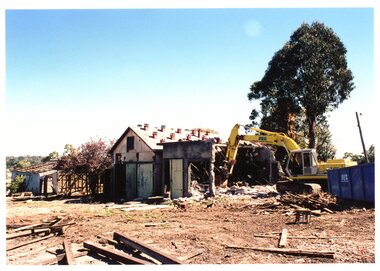 Photograph - Photograph Collection, Alison Lendoudis et al, Demolition of kIlns at Briar Hill Timber 1996, 1996