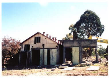 Photograph - Photograph Collection, Alison Lendoudis et al, Demolition of kIlns at Briar Hill Timber 1996, 1996