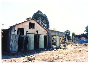 Photograph - Photograph Collection, Alison Lendoudis et al, Demolition of kIlns at Briar Hill Timber 1996, 1996
