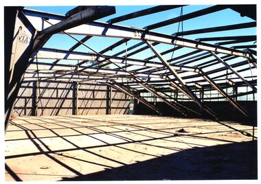 Photograph - Photograph Collection, Alison Lendoudis et al, Framework of building at Briar Hill Timber 1996, 1996