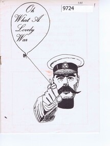 Pamphlet - Programme, Diamond Valley Repertory, Oh What a Lovely War: Diamond Valley Repertory, 1976, 1976