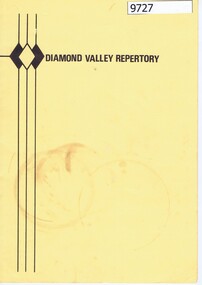 Pamphlet - Programme, Diamond Valley Repertory, J.B. by Archibald MacLeish, performed by Diamond Valley Repertory, 1970s