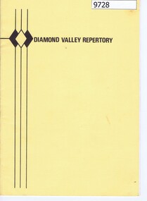 Pamphlet - Programme, Diamond Valley Repertory, Oh! Clarence, performed by Diamond Valley Repertory, 1970s