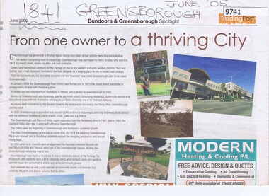 Newspaper, Trading Post, From one owner to a thriving City, 06/2005